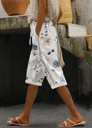 Casual Drawstring Seersucker Pocket Beach Shorts