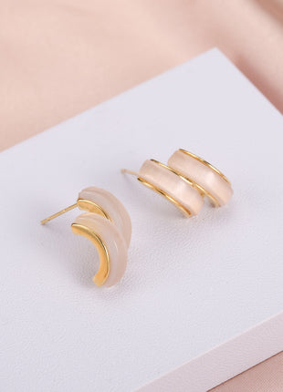 Fashionable 2 half High-end Earrings
