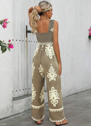 Vacation Casual Sleeveless Wide Leg Jumpsuit