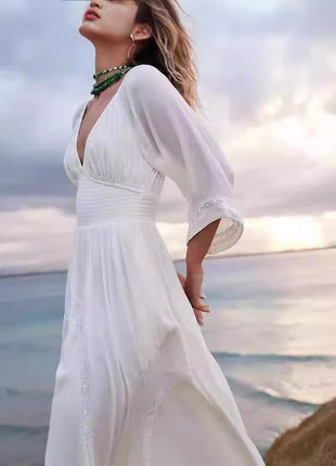 Style Dress V-neck Pleated