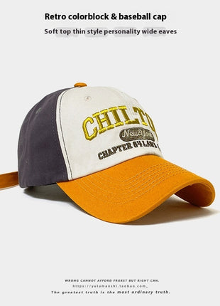 Retro Color Matching Baseball Cap Summer Sun Protection Hat