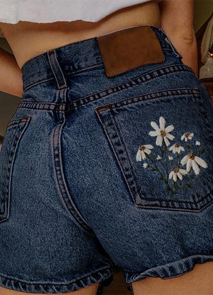 Summer Artistic Vintage Denim Shorts