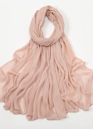 Curling Rayon Wrinkle Scarf Women's Simple Toe Cap