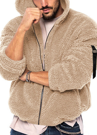 Men's Winter New Double-sided Bejirog Zipper with Hooded Casual Jacket