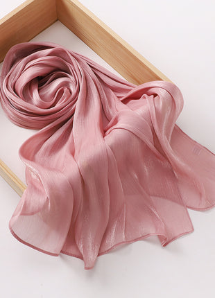 Breathable Cool Island Satin Smooth Silk Toe Scarf