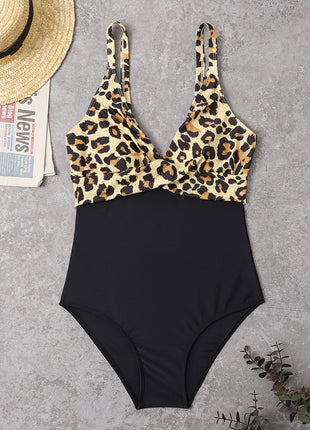 Slimming Color Matching One-piece Swimsuit