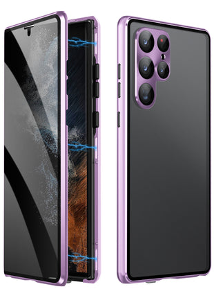 Samsung S 21/22/24 Double-Side Metal Magnetic Phone Case
