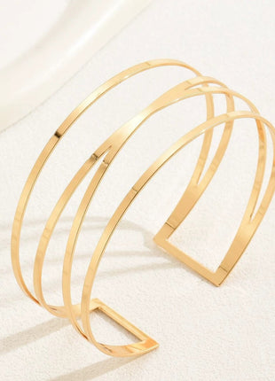 Handcrafted Gold-plated Lines Arm Chain