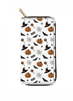 Halloween PU Long Zip Wallet