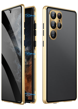 Samsung S 21/22/24 Double-Side Metal Magnetic Phone Case