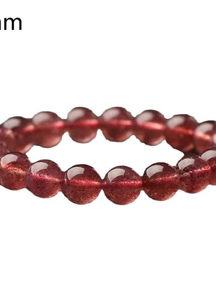 Pigeon Blood Red Strawberry Quartz Crystal Bracelet