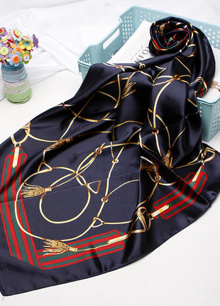 High-end Versatile Vintage Printed Workplace Scarf