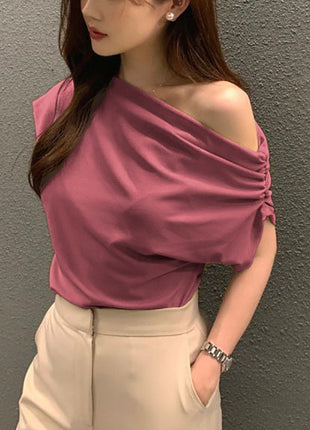 Summer Niche Irregular Shoulder Design