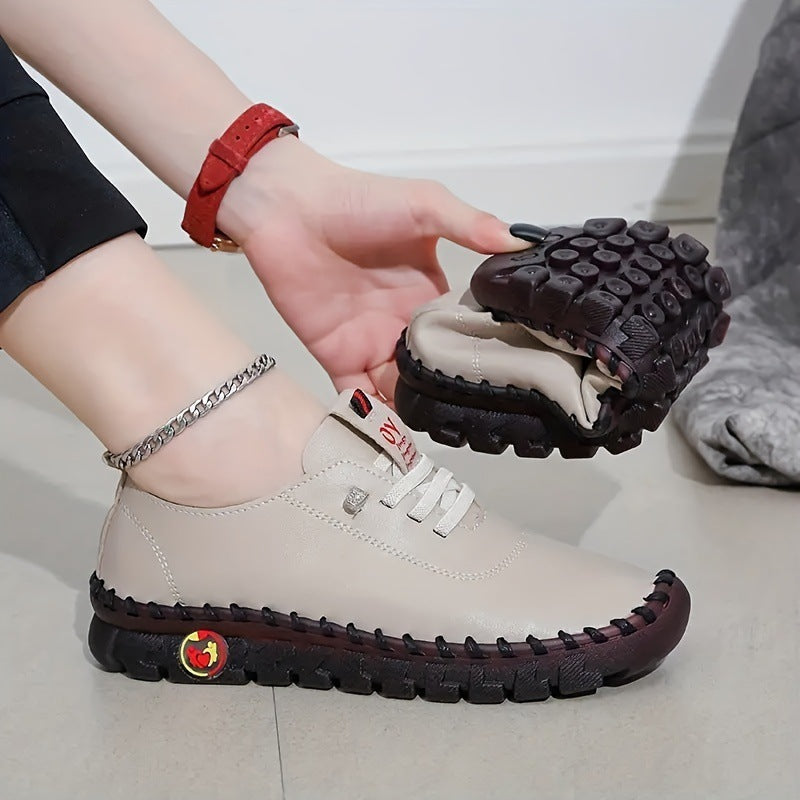 Handmade Leather Stitching Soft Bottom Shoes