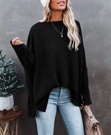 Casual Off-the-shoulder Batwing Long Sleeve Pullover Sweater