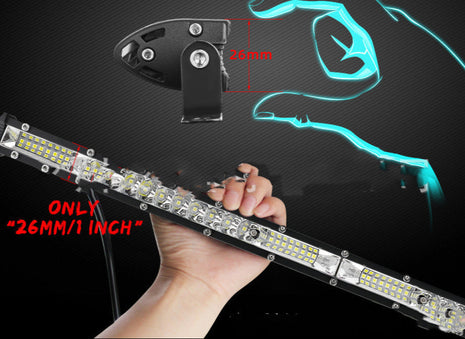 LED Ultra-thin Roof Front Bumper Single Row Long Strip Light