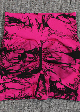 Tie-dye Quick-drying High-waisted Hip-lifting Short