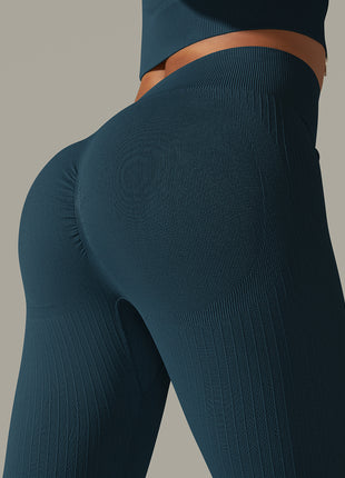 Tight Striped High Waist Yoga Pants