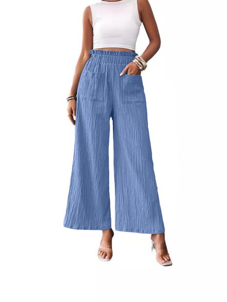 Casual Loose-fitting Wide-leg Trousers