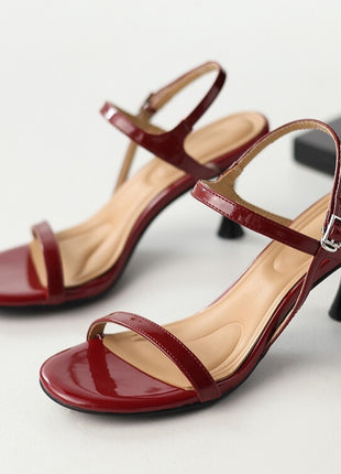 Patent Sheepskin Stiletto High Heels