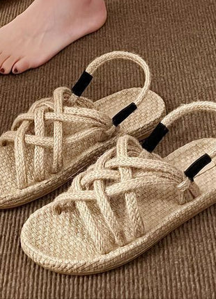 Braided Hemp Rope Sandals