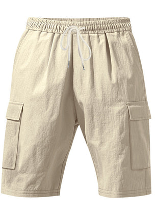 Men's Air-permeable Beachwear Linen Loose Multi-pocket Casual Shorts