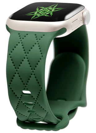 For Watch S9 Texture Silicone Butterfly Buckle Strap Compatible with Apple