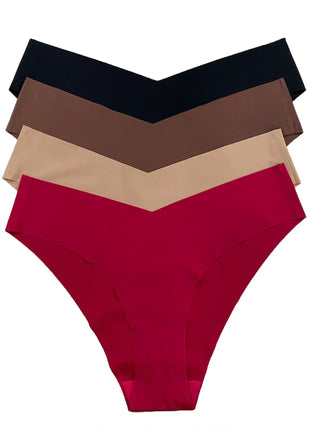 Seamless Ice Silk Underwear Cotton Crotch Set of 3, 4 or 7