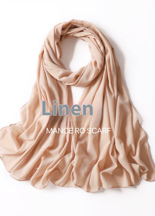 Pure Color Pearl Chiffon Scarf Headcloth Veil Chiffon Scarf