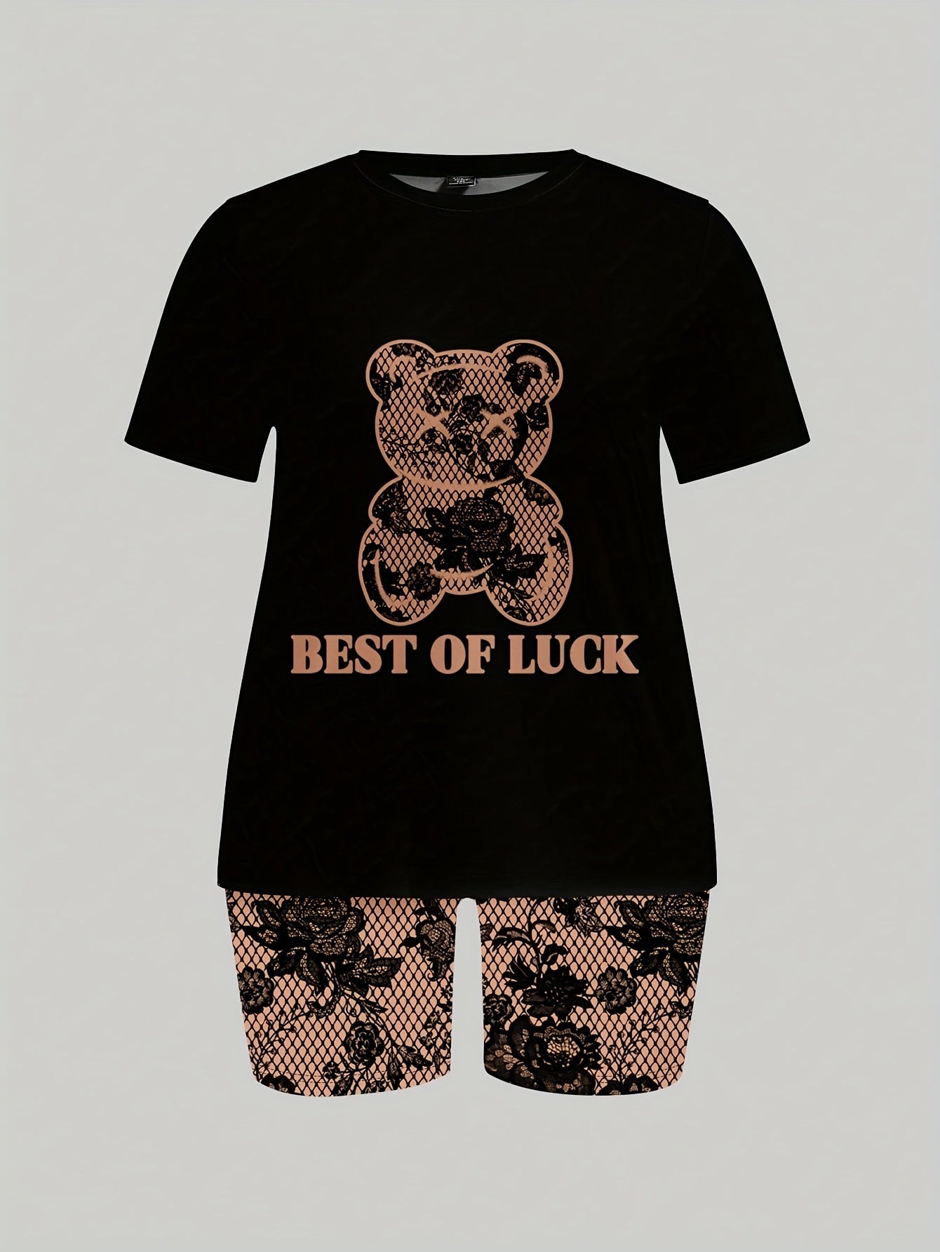 T-Shirt And Casual Shorts Two-Piece Set