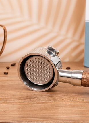 54mm Handle Walnut Coffee Handle Bottomless Stainless Steel