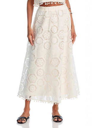 White Sleeveless Top & Skirt Set