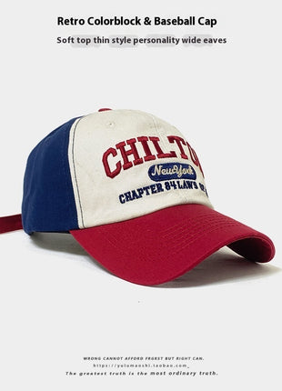 Retro Color Matching Baseball Cap Summer Sun Protection Hat