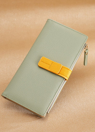 Long Multiple Card Slots Zipper Bag Buckle Korean Style High Sense Wallet
