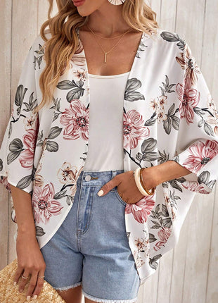 Fashion Without Buckle Batwing Sleeve Coat