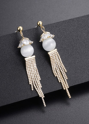 Opal Long Stud Earrings