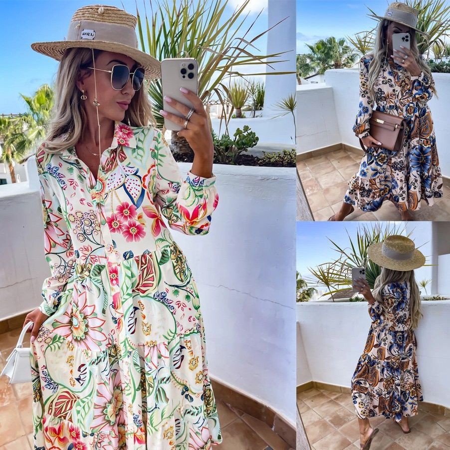 Special V-neck Mid Waist Dress