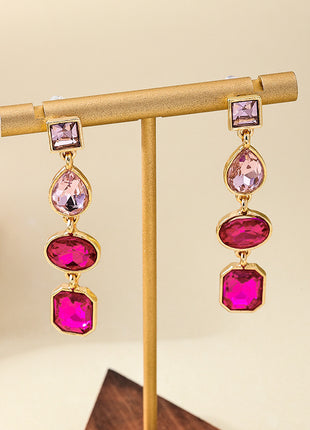 Geometric Rhinestone Earrings