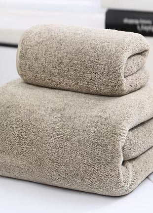 Thick Bamboo Charcoal Fiber Coral Fleece Towels Set