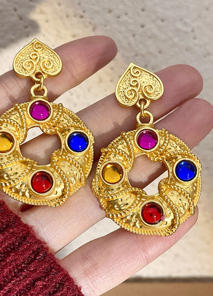 4 Colours Crystal Earrings