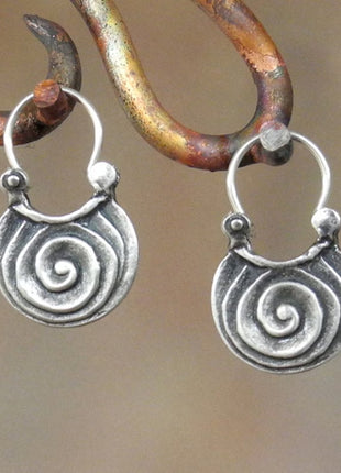 Geometric Gypsy Curved Metal Earrings
