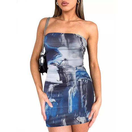 Chest Wrap Hip Elastic Tight Dress