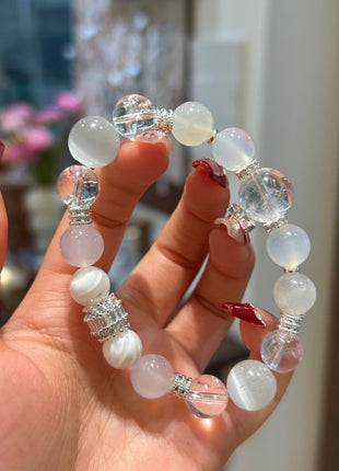 White Agata Crystal Five Elements Bracelet