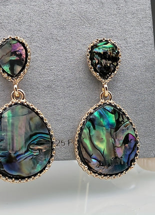 Vintage Earrings Women's Pearl Enamel