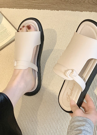 Open Toe Non-Slip Flat