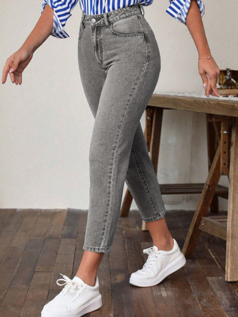 Retro High Waist Stretch Skinny Jeans