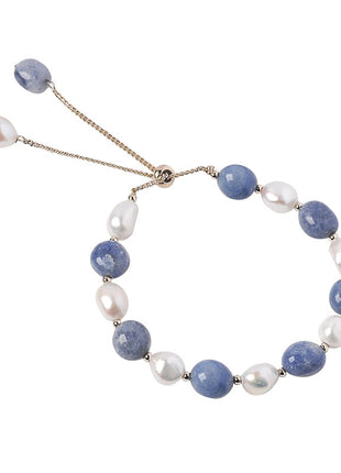 Blue Avent Freshwater Crystal Pearl Bracelet