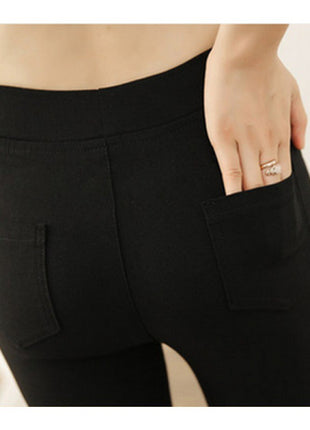 Stretch Leggings Back Pocket Pencil Pants