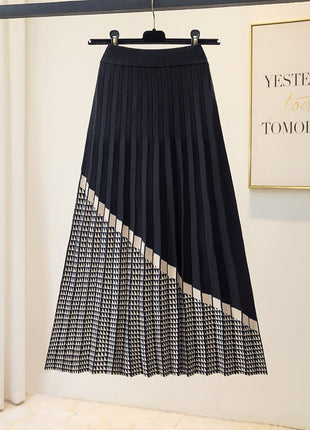 Wool High Waist Thickened Mid-length A- Line Skirt