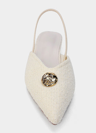 French Style Pointed Toe Stiletto Shallow Heels